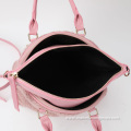 Pink Wool Winter Lambs Sherpa PU Multifunctional Shoulder Handbag Lady Tote Bag Set